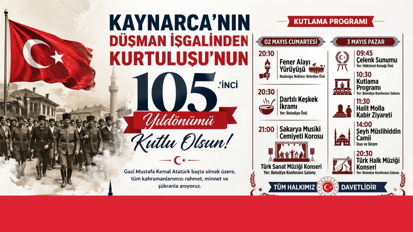 Kaynarca’nın Gurur Günü: Kurtuluşun 105. Yılı Coşkuyla Kutlanacak!