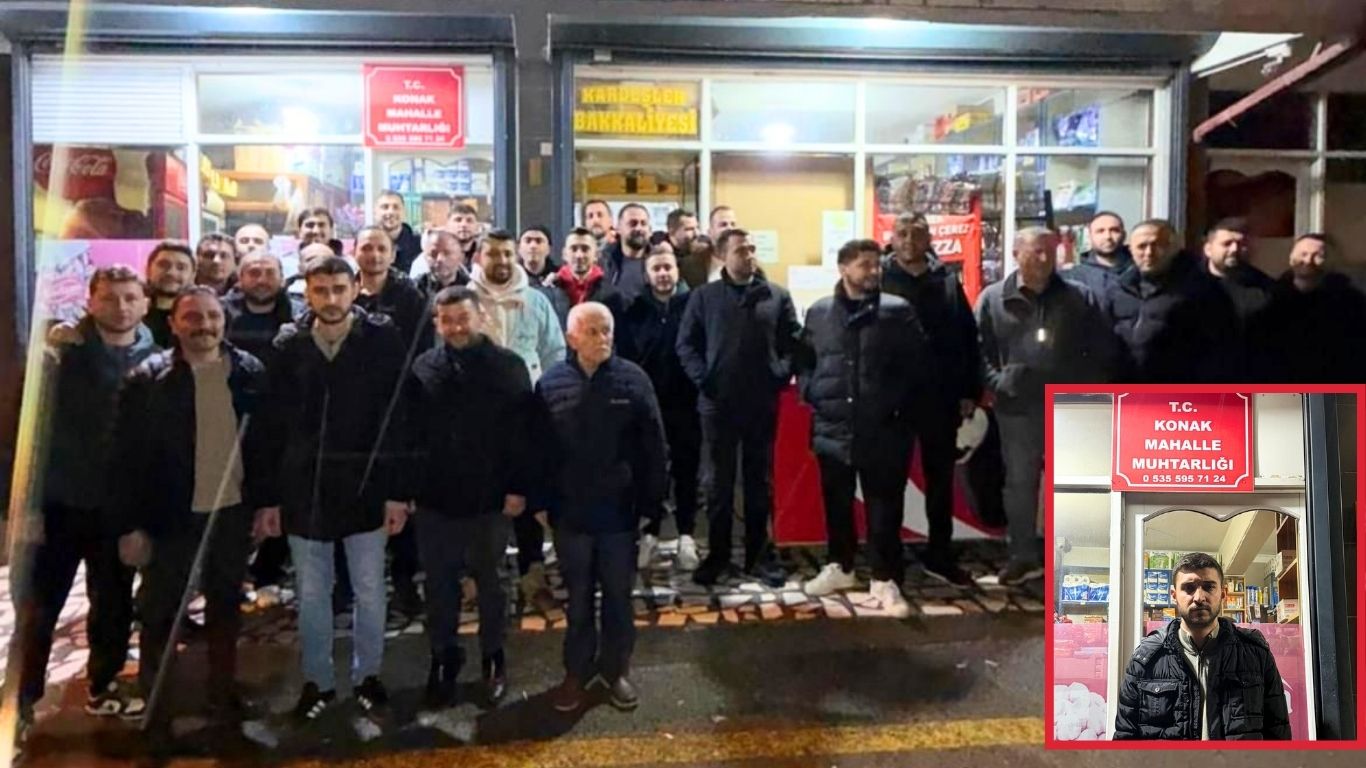 Konak Mahallesi’nde Vefa Örneği: Merhum Muhtarın Bayrağını Oğlu Devralıyor