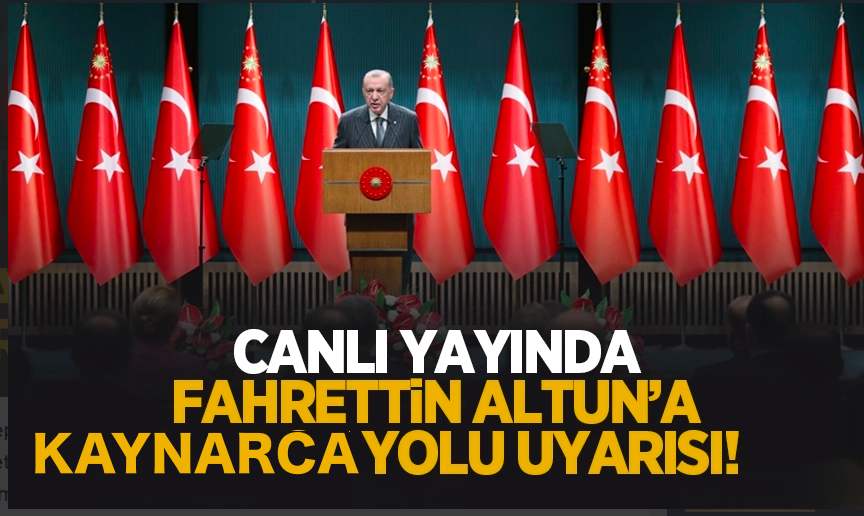 Cumhurbaşkanı Erdoğan'dan canlı yayında Kaynarca uyarısı