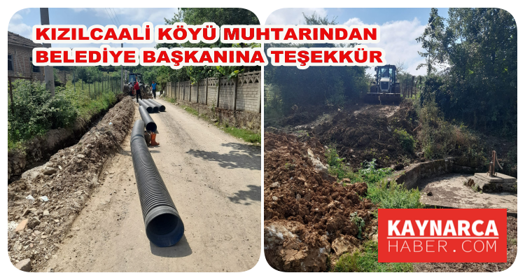 Kızılcaali muhtarından Belediye Başkanı’na teşekkür